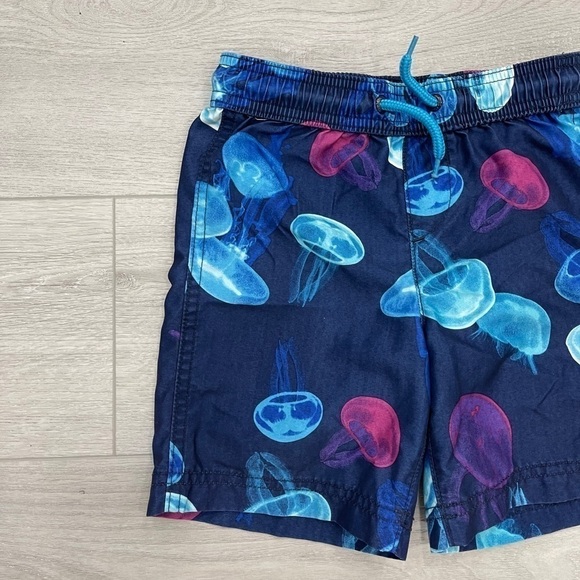 Lands’ End Jelly Fish Swim Trunk Shorts S/4 Blue - Picture 5 of 7